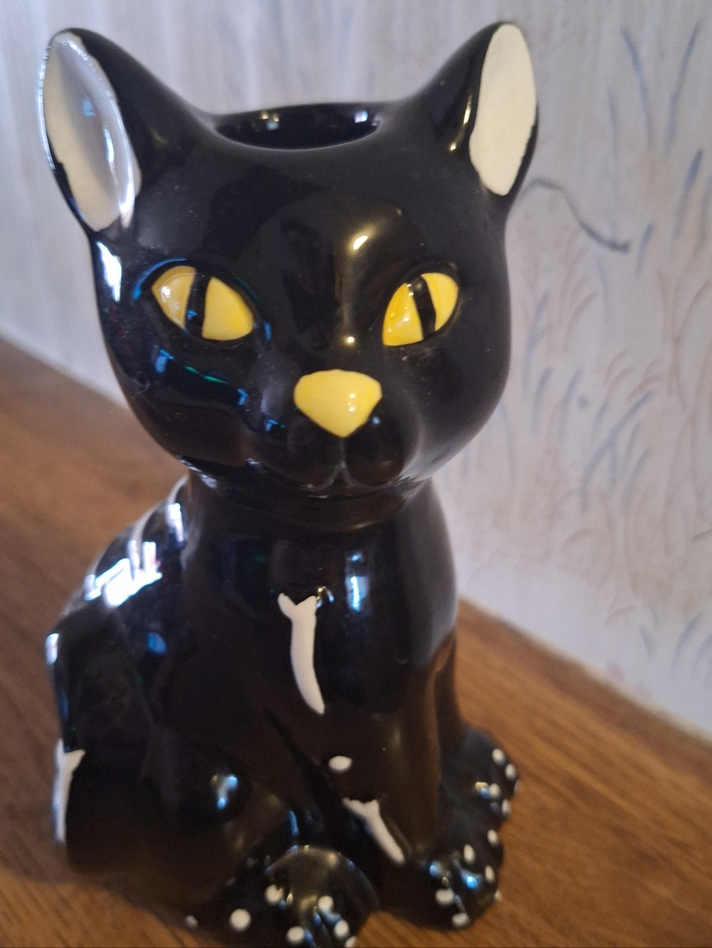 Black Cat Candle Holder